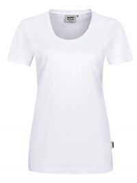 Rundhals Damen T-Shirt Weiß